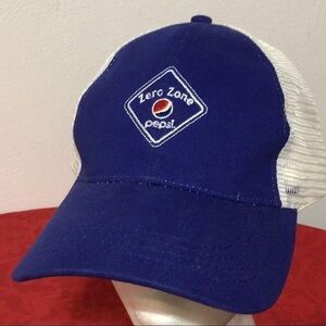 PEPSI-COLA Blue Hat Mesh Trucker Baseball Cap New